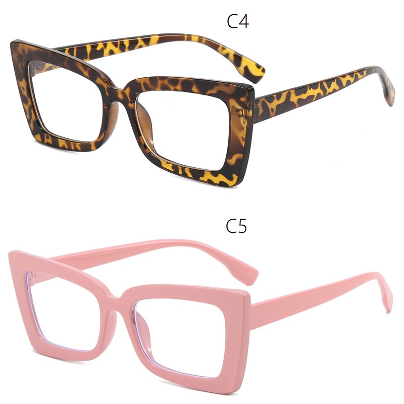 Kính Mắt Mèo Gọng Vuông Phẳng Chống Bức Xạ Ánh Sáng Xanh Chống Tia Bức Xạ Phong Cách Âu Mỹ Thời Trang Cho Nam Và Nữ