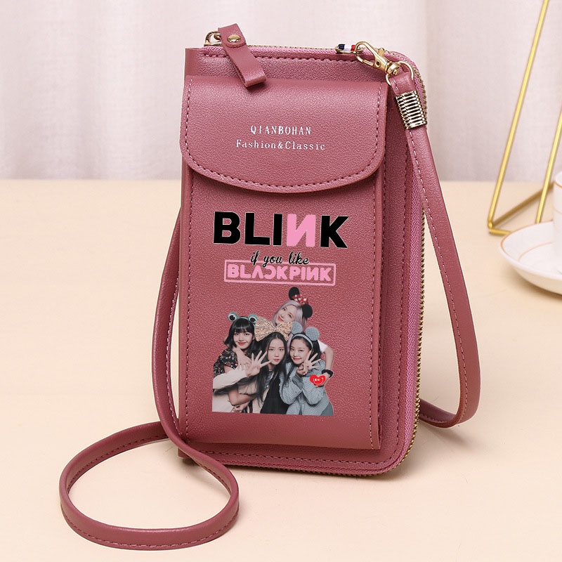 Túi Da Đeo Chéo Vai Đựng Điện Thoại In Hình blackpink Dành Cho Nữ Ví