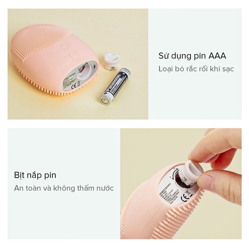 Máy rửa mặt Mini massage Xiaomi Youpin Jordan & Judy NV0001 Cao Cấp Rung Sóng Siêu Âm - Rửa Sạch Sâu Da Mặt