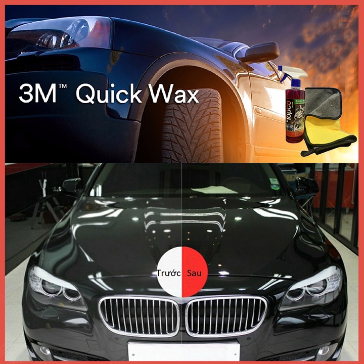 Chai Xịt Wax Dung Dịch Nước Đánh Bóng Sơn Xe Ô Tô  Xe Máy Topco Hiệu ứng lá sen làm sạch vết ố đánh bóng bề mặt xe