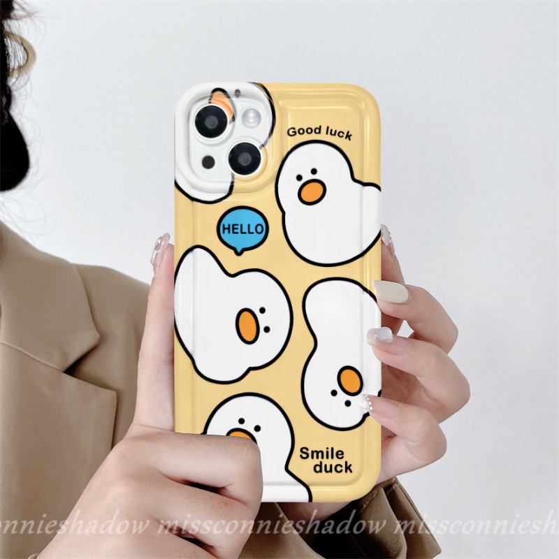 MissConnie Ốp Điện Thoại TPU Mềm Chống Sốc In Hình Vịt Cho iPhone 11 Pro MAX 7plus XR 11 14 13 12 Pro MAX 6 6S 7 8 Plus X XS MAX