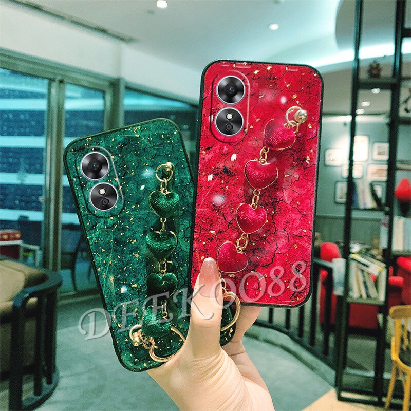 Ốp Điện Thoại Mềm Màu Tím / Xanh Lá / Đỏ Có Dây Đeo Tay Cho OPPO Reno 8 8T Reno8 T A78 4G 5G Reno8T