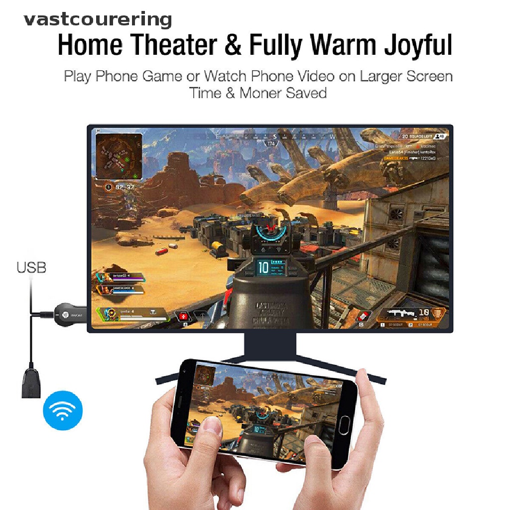 Thiết Bị Nhận Tín Hiệu WiFi AnyCast M12 Plus Miracast HDMI TV DLNA 1080P EN