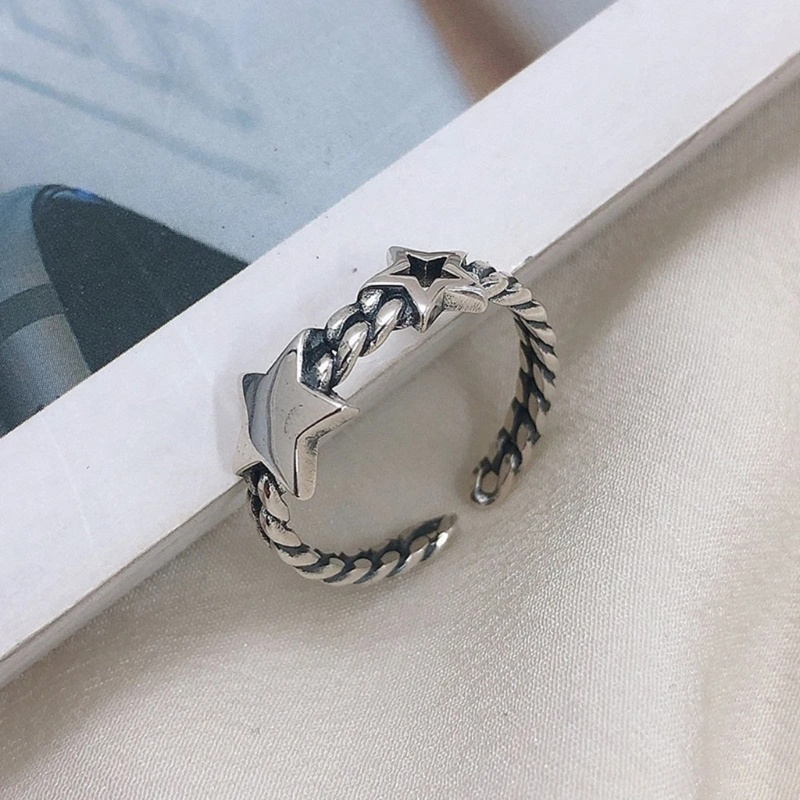 Nhẫn Hình Ngôi Sao / Chữ Thập Phong Cách Cổ Điển Thời Trang Cho Nam Và Nữ