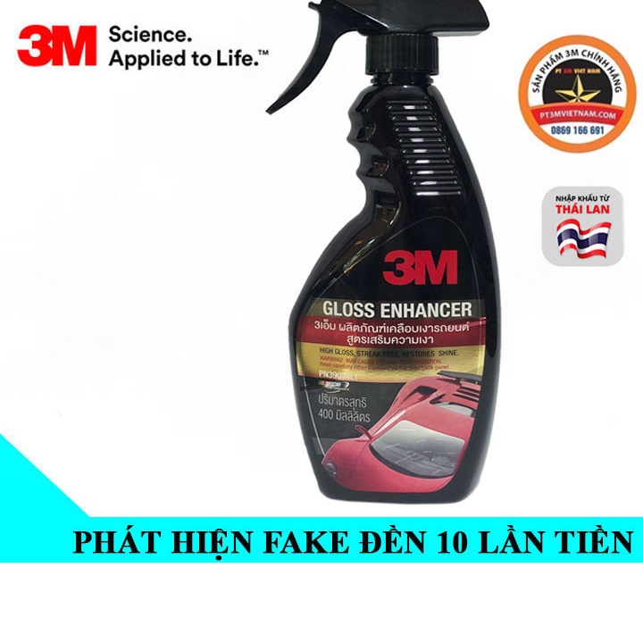 Chai xịt tăng cường độ bóng sơn ô tô, xe máy 3M 39034LT ( Nhập Khẩu Thái Lan ) (chiết)