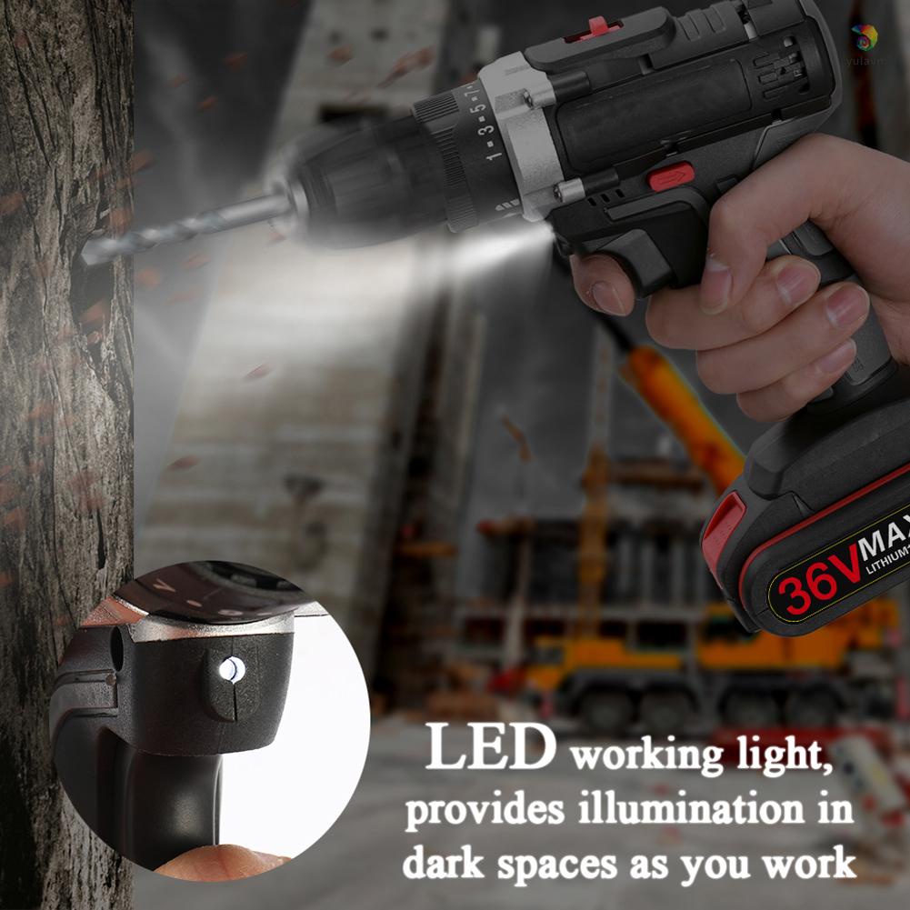 Máy Khoan Điện Cầm Tay Không Dây Công Suất Cao 36V Đa Năng Có Thể Sạc Lại