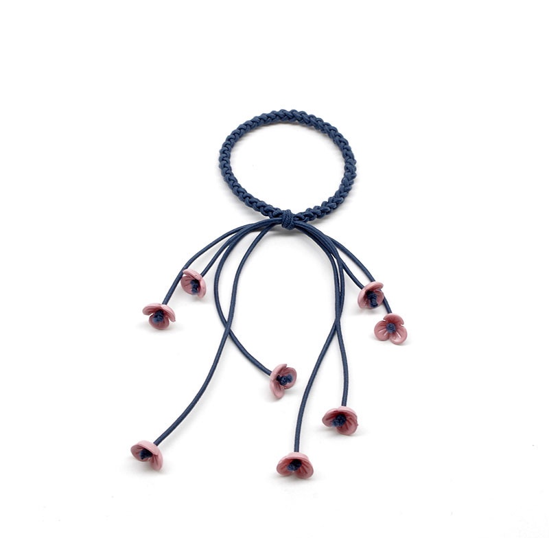 Dây Buộc Tóc Cao Su Thắt Nút Họa Tiết Hoa Ngọt Ngào Cho Nữ