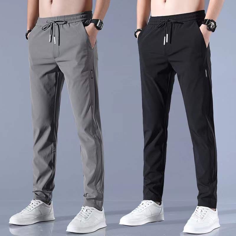 Quần Dài Thể Thao Dáng Ôm Thoáng Khí Thời Trang Mùa Hè Phong Cách Hàn Quốc Cho Nam Size M-5XL