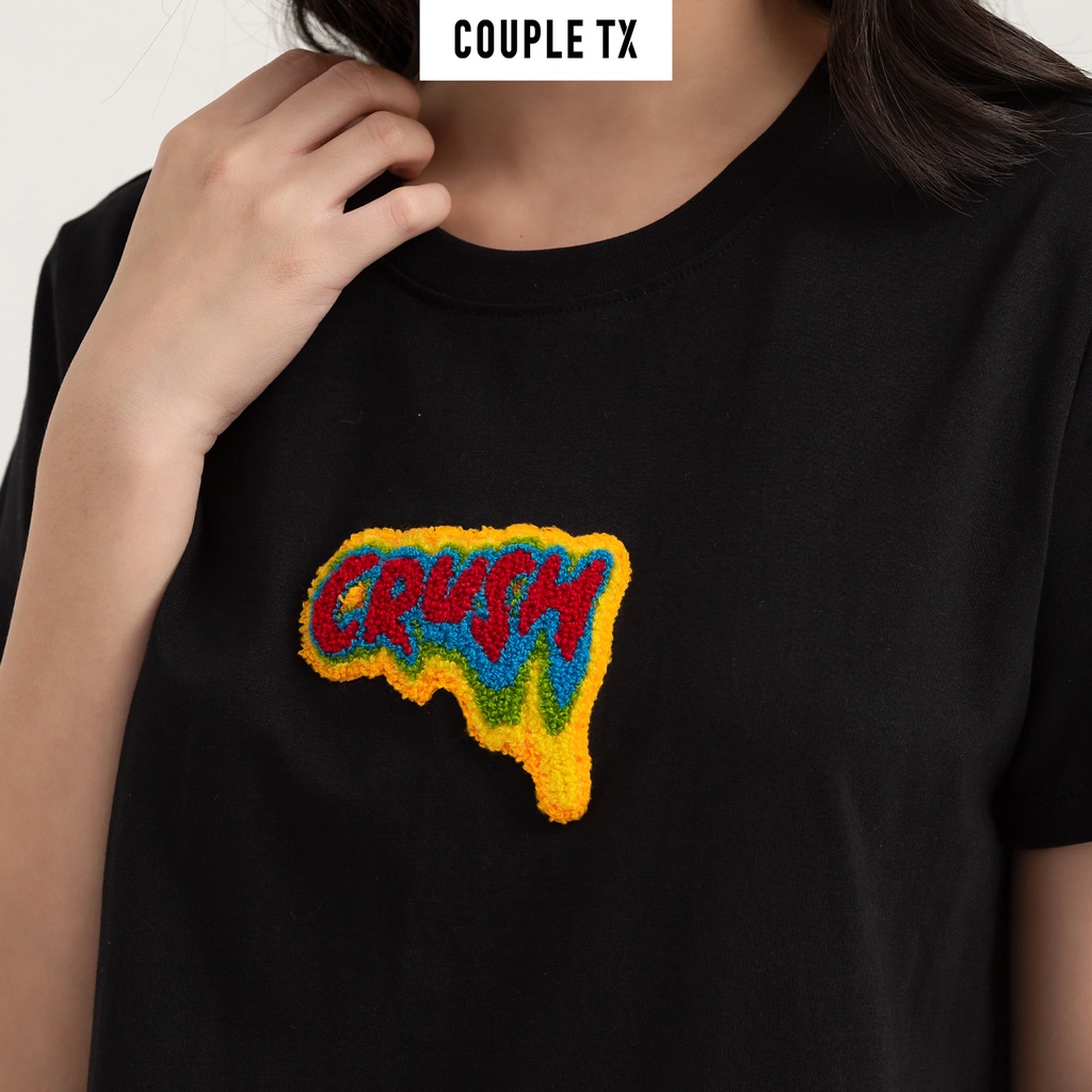 Áo Thun Nữ Couple TX Thêu Xù Crush WTS 2240
