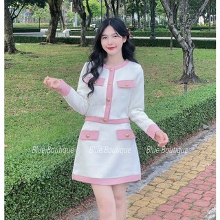 [Ảnh Thật / Sẵn] 🫧SET DẠ TWEET SANG CHẢNH *ROSE*💐