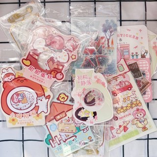 [Giao ngẫu nhiên] Combo 8-10 gói hình dán sticker giao mẫu ngẫu nhiên trang trí sổ tay, lưu bút, bullet jounrnal