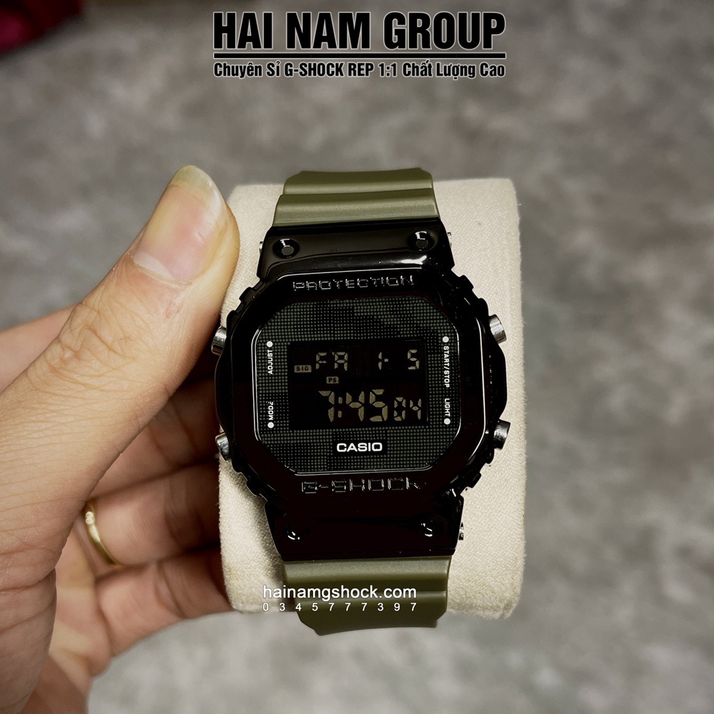 Đồng hồ nam G-SHOCK GM-5600D-3 Green Camouflage Moss Black Steel Shell | GM 5600 Green Moss | GM 5600 Black Steel Shell