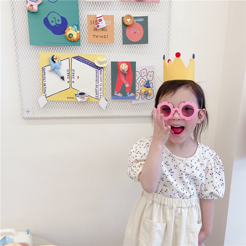 Áo Thun Tay Ngắn Phồng In Họa Tiết Hoạt Hình Phong Cách Hàn Quốc Thời Trang Mùa Hè Xinh Xắn Cho Bé Gái