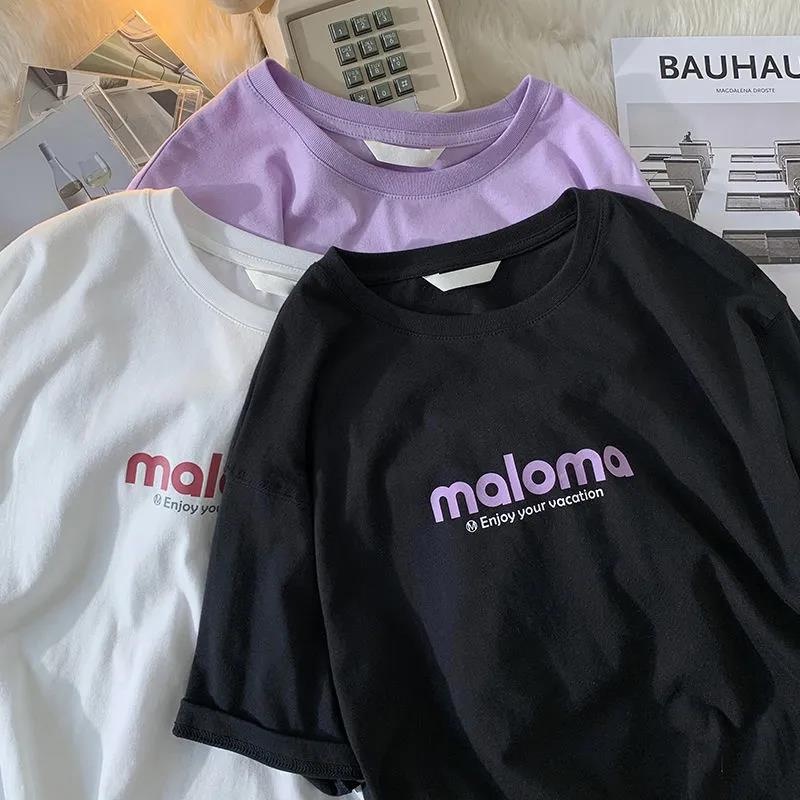 Áo thun NRVP tay ngắn in hình thời trang đường phố Hàn Quốc cho nữ