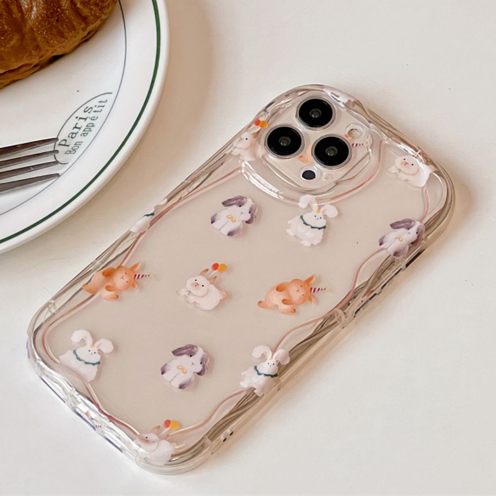 Ốp Điện Thoại TPU Mềm Chống Sốc Họa Tiết Tranh Sơn Dầu Hình Động Vật Dễ Thương Cho IPhone 11 12 13 14 Pro Max