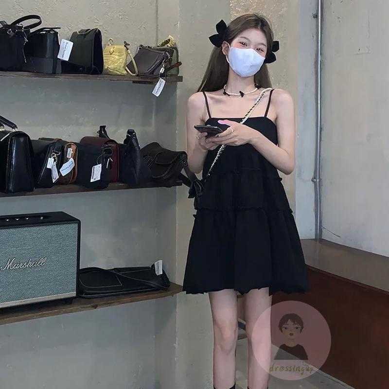 Đầm Hai Dây Hở Lưng Màu Sắc Thời Trang Cho Nữ