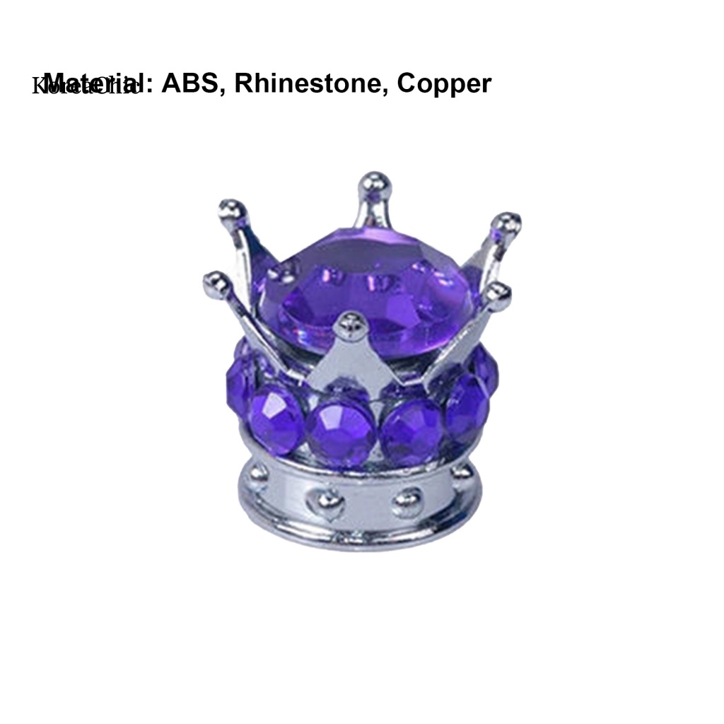 Nắp Van Xe Hơi Hình Vương Miện Đính Kim Cương Giả Handmade