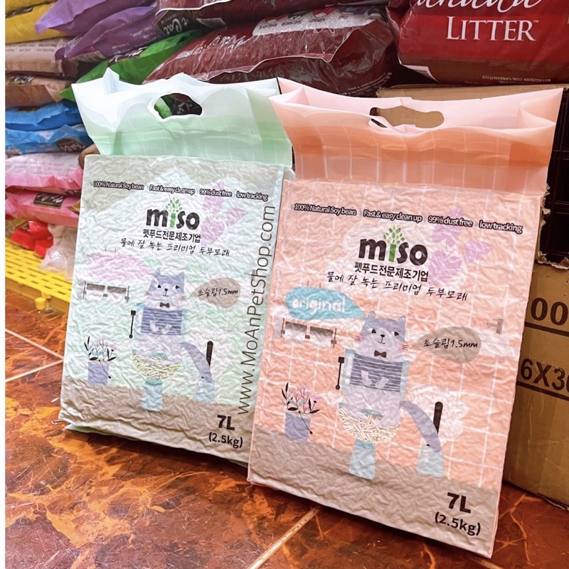 Cát Vệ Sinh cho Mèo Miso Đậu Nành 7L