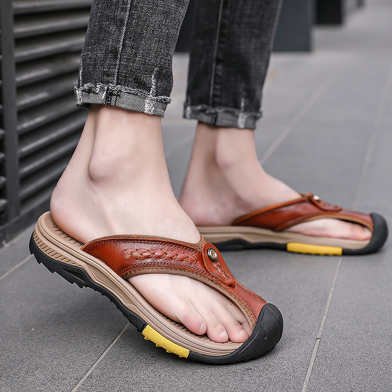 Dép da dép chính hãng dép nam sandal sandal da nam dép đi biển giày chính hãng giày nam dày giày dép nam