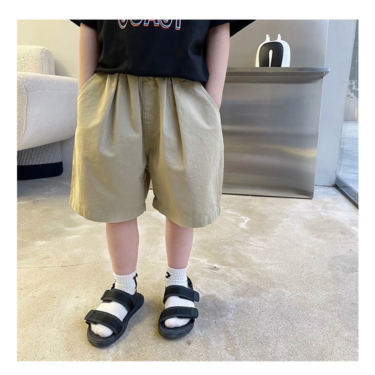 Quần Short Dáng Rộng Màu Trơn Đơn Giản Thời Trang Hàn Quốc Mới Cho Nam