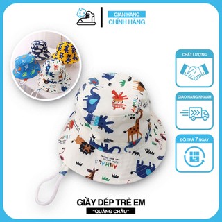 Mũ vành tròn bé trai và bé gái, nón cho bé 1-6 tuổi họa tiết kute dễ thương - M001