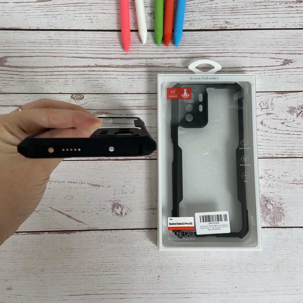 Ốp lưng XUNDD Redmi Note 10 Pro 5G - Mặt lưng trong, Viền TPU, Chống sốc