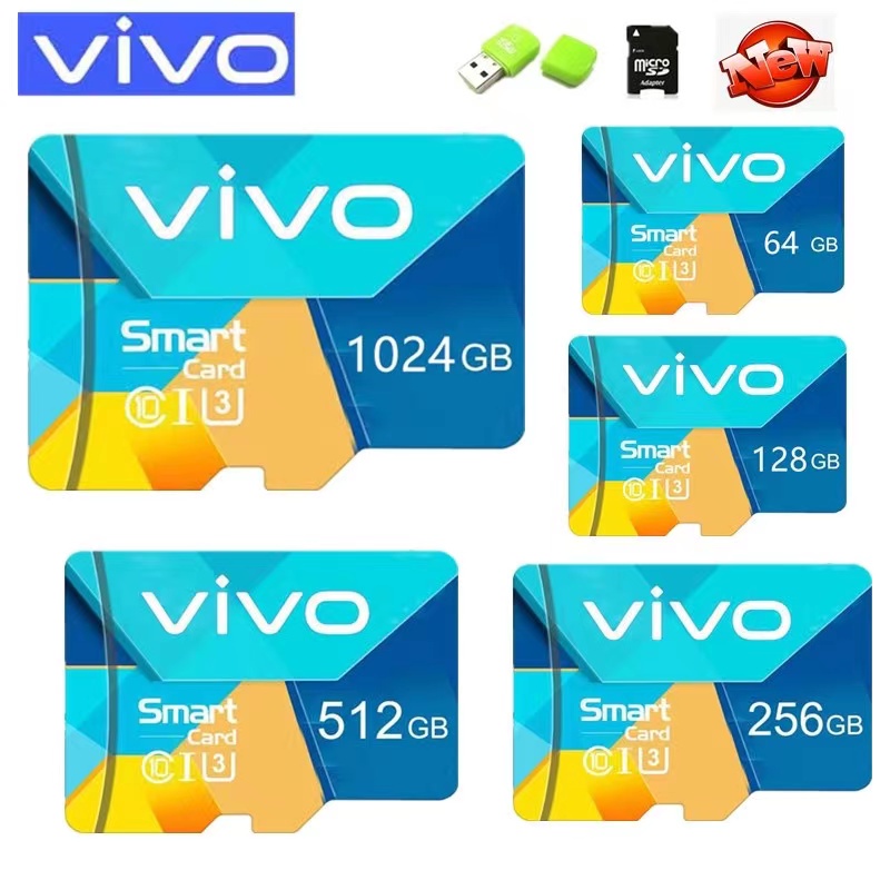 VIVO Thẻ Nhớ Micro SD 512GB 256GB 128G 64G 32GB 16GB Cho Máy Tính / Laptop Và Dây Cáp Thẻ Nhớ TF 10 TF