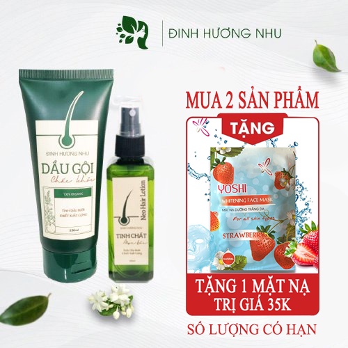 (CHÍNH HÃNG TẶNG MẶT NẠ ) Combo Mọc tóc Đinh Hương Nhu (Xịt Tóc + Dầu gội)