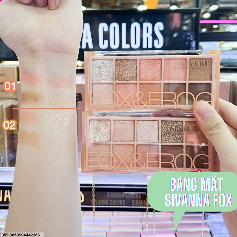 BẢNG PHẤN MẮT SIVANNA FOX & FROG EYESHADOW PALETTE - HF158 -auth Thai