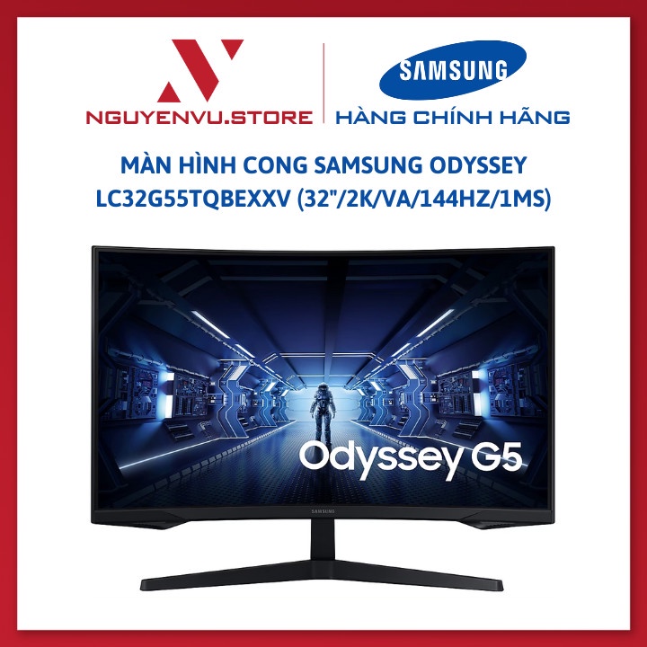 Màn hình cong Samsung G5 LC32G55TQBEXXV (LC32G55) 32 Inch (QHD 2K/144Hz/1ms/LC32G55) - Hàng Chính Hãng