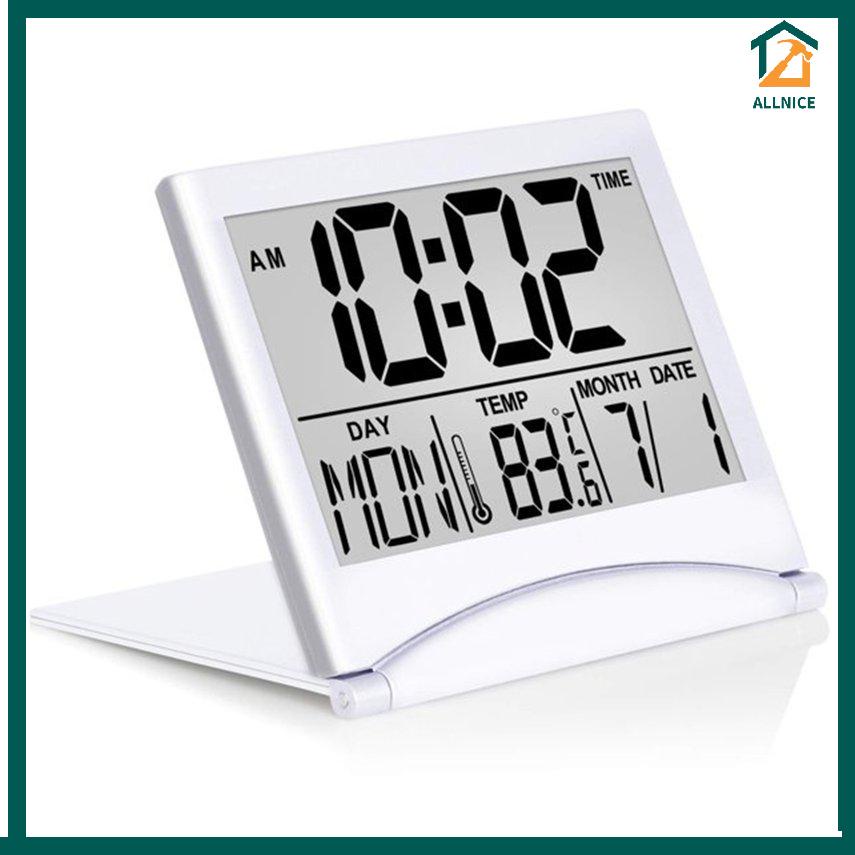 【0227】 Digital Alarm Clock Foldable LCD Clock With Calendar Temperature Desk Clock
