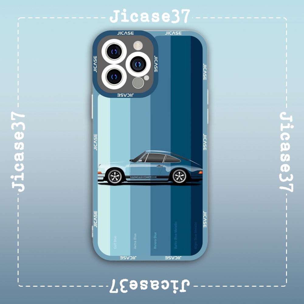 Ốp lưng iphone cạnh vuông Jicase Porsche Xe Hơi Racing Car Supercar