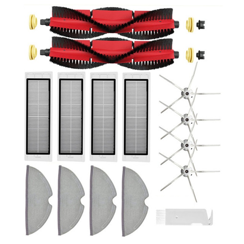 Bộ Lọc HEPA + Chổi Quét Chính + Vải Lau Thay Thế Dành Cho Máy Hút Bụi XiaoMi Roborock S5 Max S6 MaxV