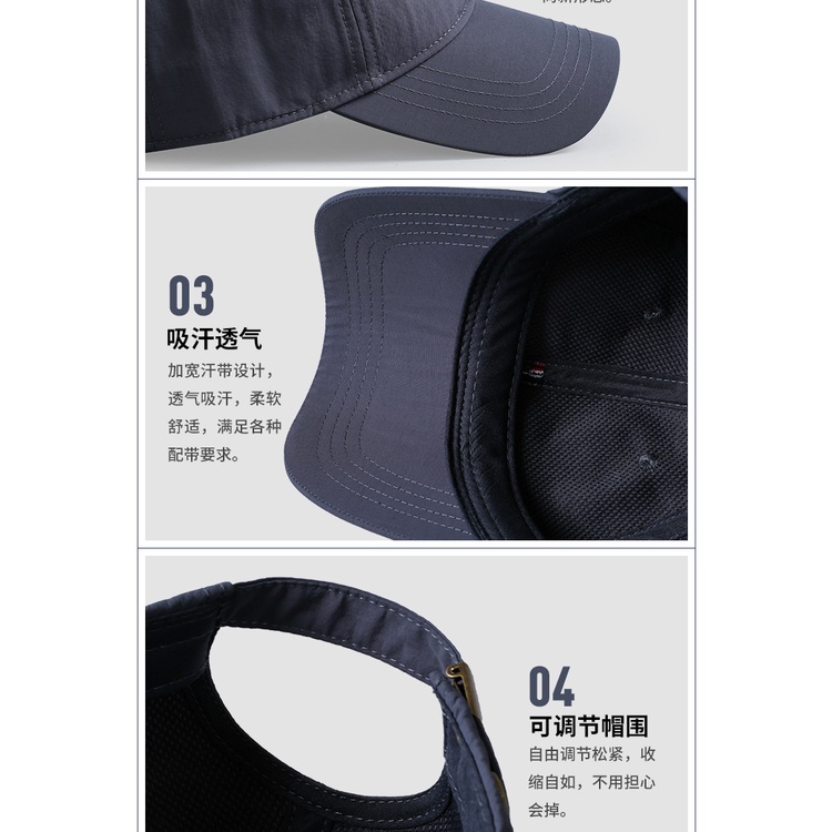 Mũ Lưỡi Trai Nhanh Khô Thiết Kế Cỡ Lớn 59-63Cm Thời Trang Cá Tính Cho Nam Nữ