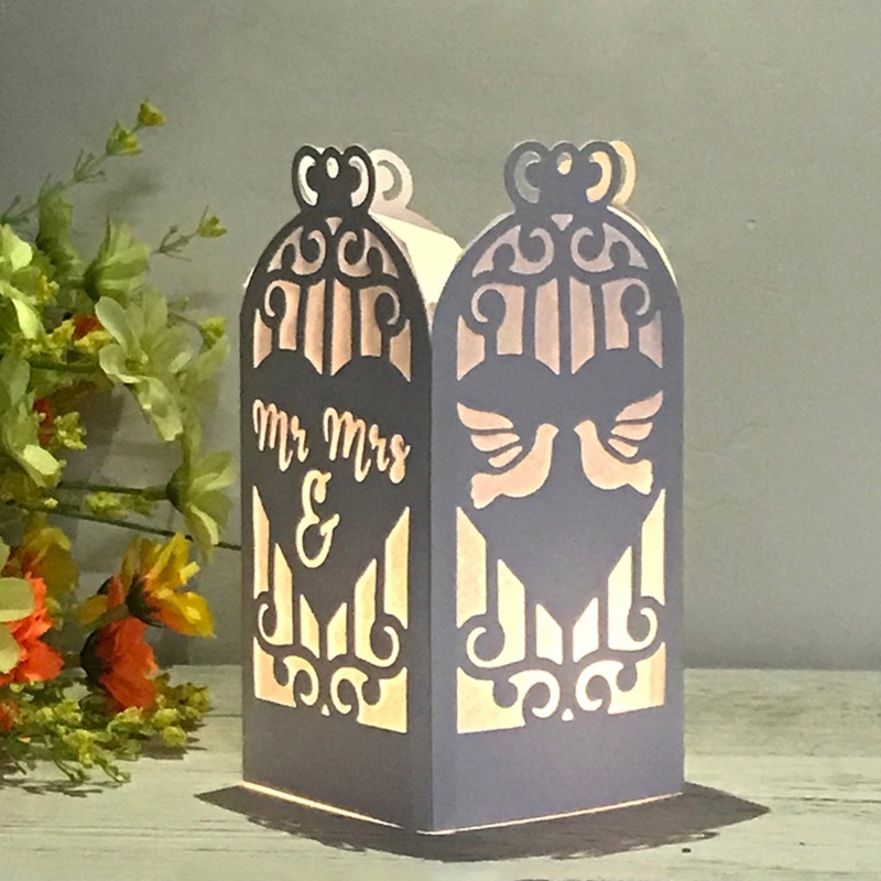 Khuôn Cắt Giấy Kim Loại Hình Lồng Đèn Cặp Đôi Xinh Xắn