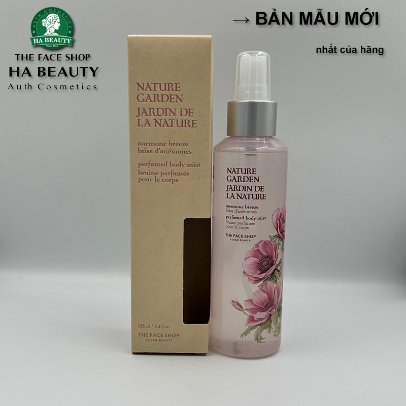 Xịt dưỡng thể hương nước hoa The Face Shop NATURE GARDEN perfumed body mist 155ml