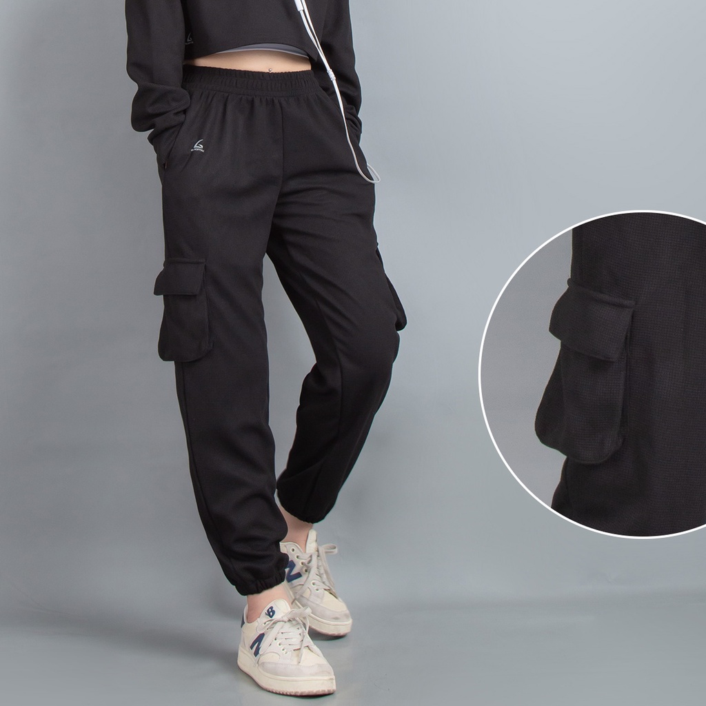 Quần Zumba nỉ Waffle G10 túi hộp dáng rộng cá tính, năng động đa năng mặc đi tập đi chơi vừa đẹp vừa thoái mái