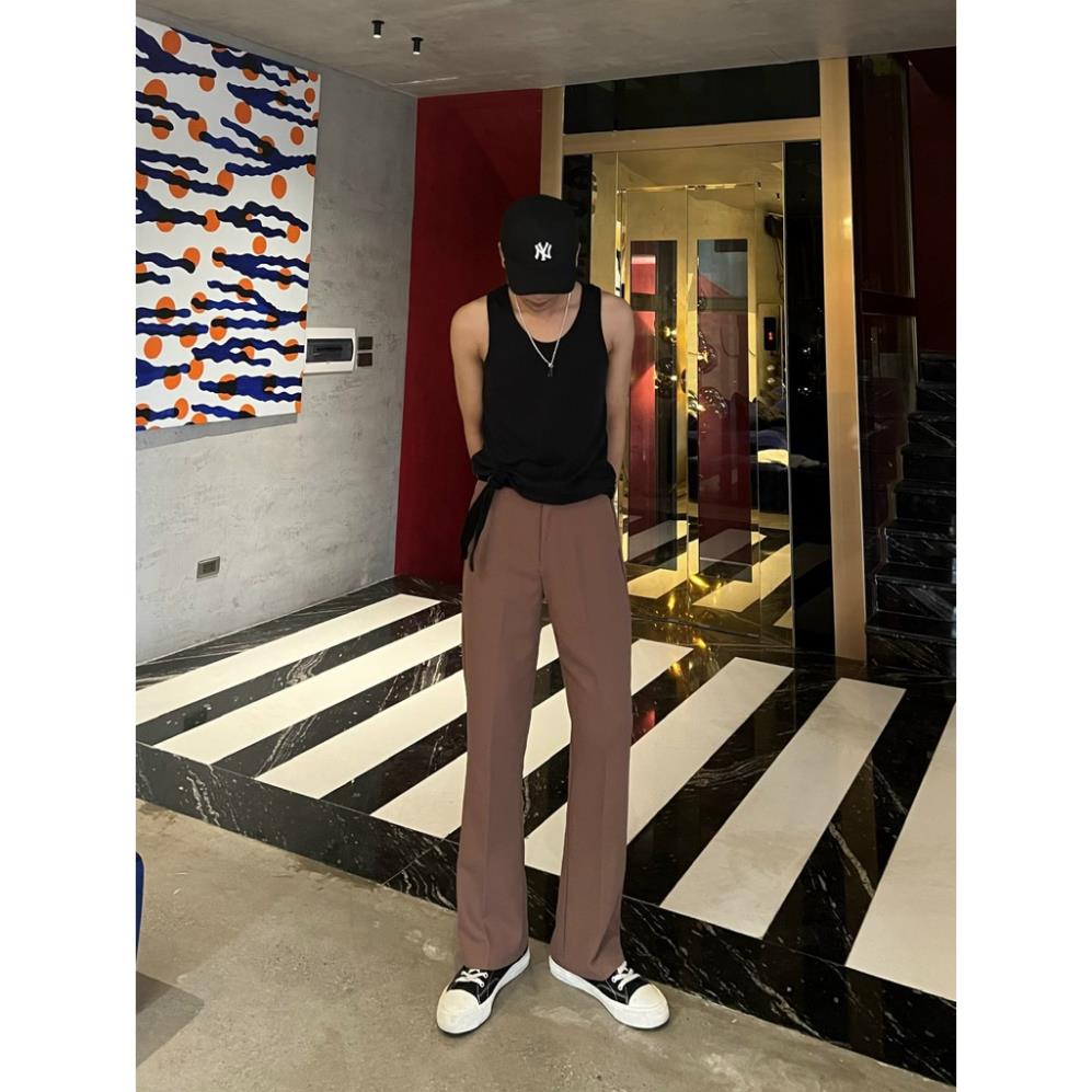 Quần Tây Nam Nữ Vitex Ống hơi Loe Hàng thiết kế Màu Nâu Siêu Hot