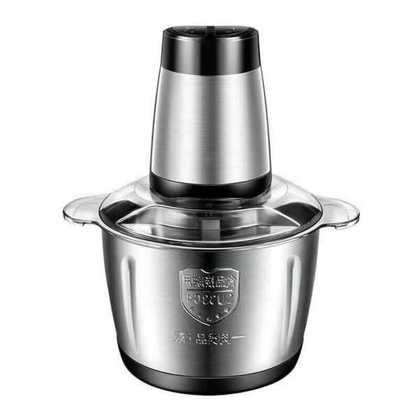 Máy xay thịt cá giò chả - máy xay thực phẩm FOOD PROCESSOR Cối xay thịt Inox Đa Năng Dao 4 Lưỡi cối 2 lít