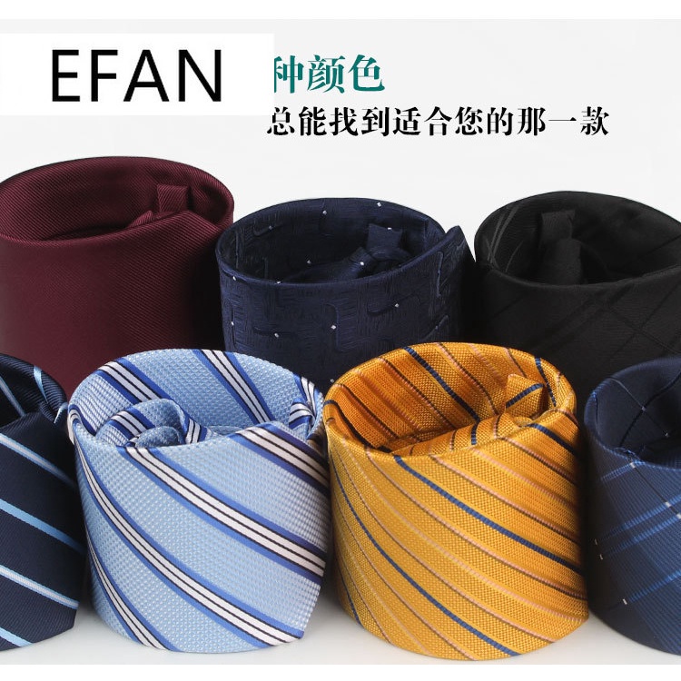 Cà Vạt EFAN Họa Tiết Sọc Thời Trang Cho Nam 8cm