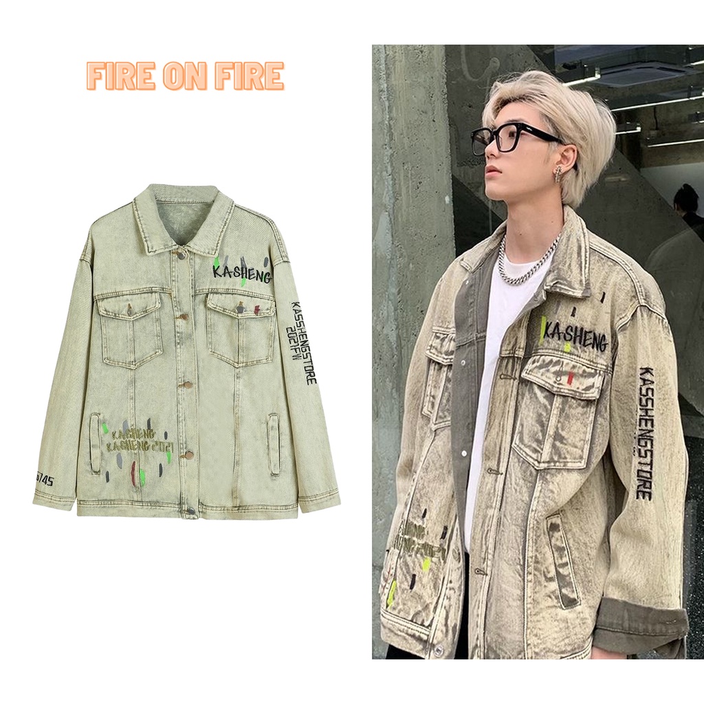 Áo Bò "Don't Treat Yourself x FireOnFire" phong cách RETRO + UNISEX thêu chữ cá tính ( video + hình ảnh thực tế)