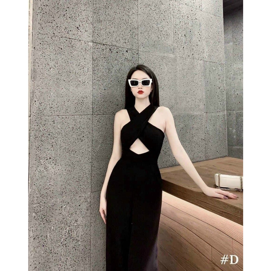 Jumpsuit nữ cổ chéo hở eo xinh xắn, sang chảnh dành cho các nàng đi chơi | BigBuy360 - bigbuy360.vn