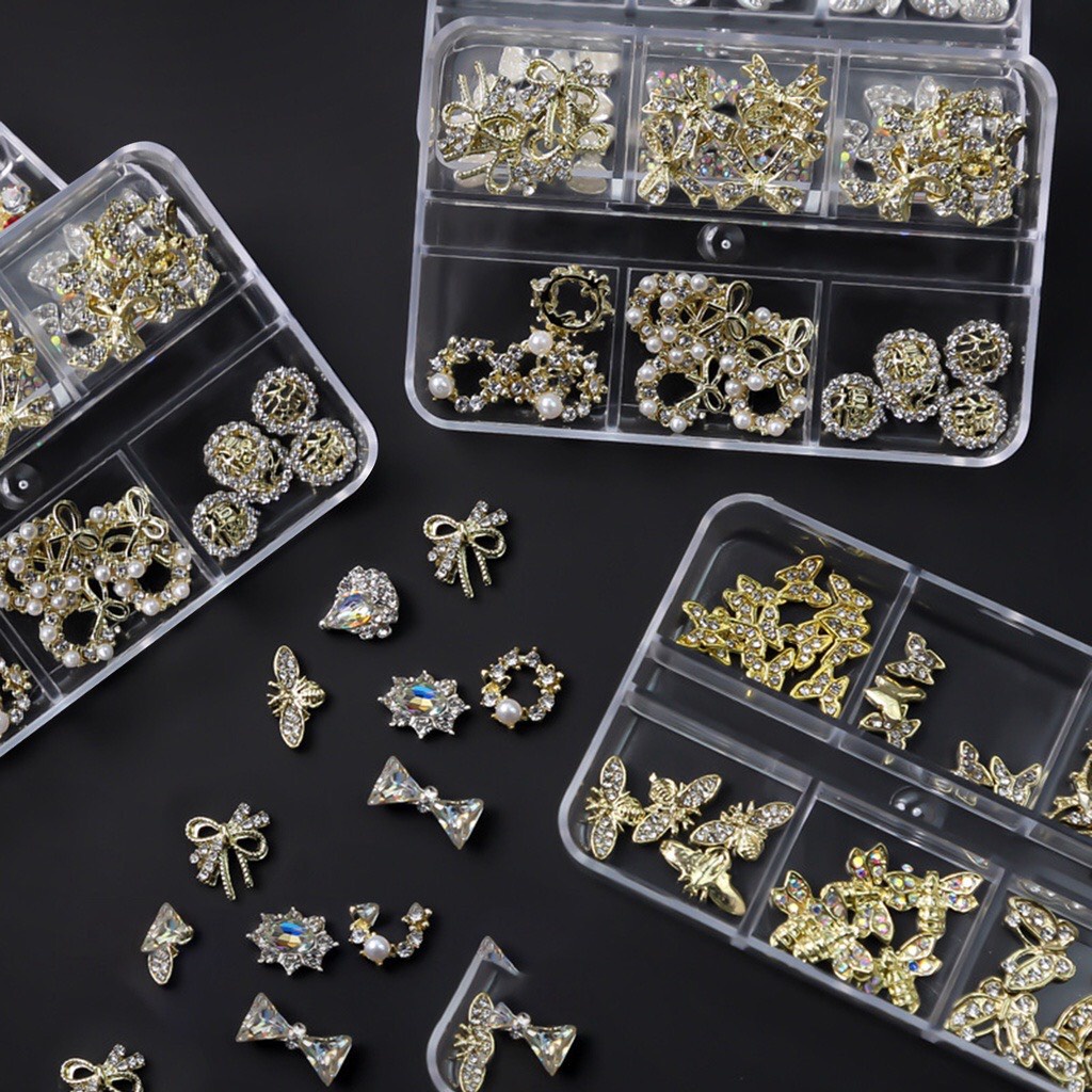 Phụ Kiện Nail - Set 30 Charm Trang Trí Móng Có Hộp