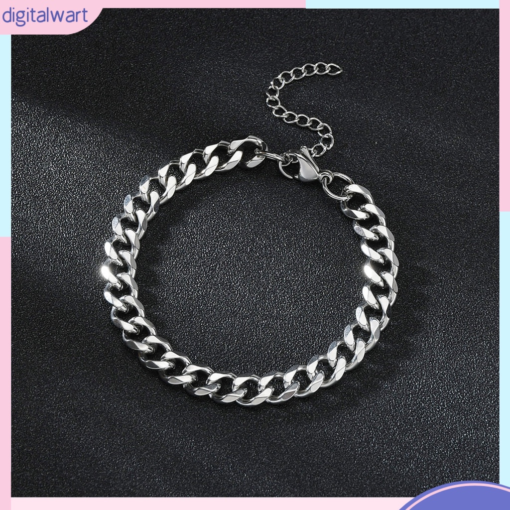 Vòng Tay Mắt Xích Bằng Thép Không Gỉ Mạ Màu Phong Cách Hiphop Thời Trang Cho Nam