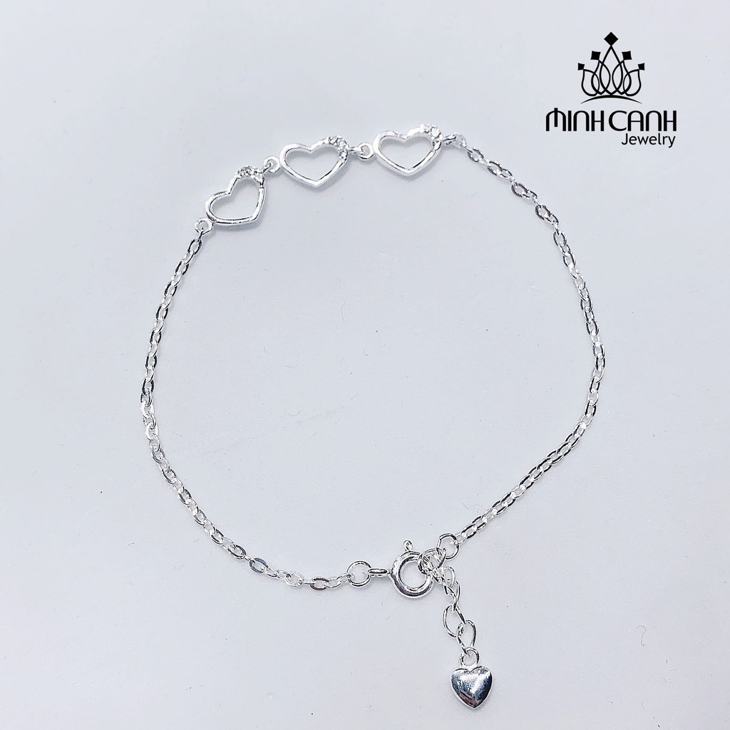 Lắc Tay Bạc Ta Tim Mảnh Minh Canh Jewelry