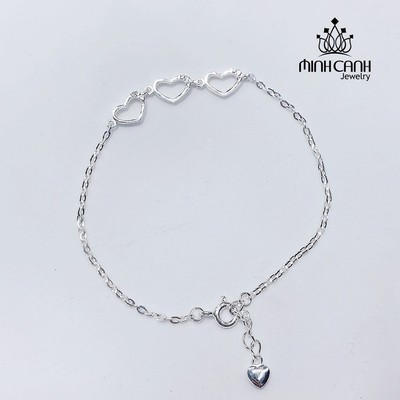 Lắc Tay Bạc Ta Tim Mảnh Minh Canh Jewelry