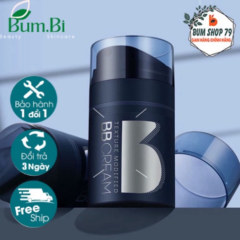 Kem nền che khuyết điểm BB Cream cho nam Blueman kiềm dầu 50g, Kem nền BB Cream nam kiềm dầu và nâng tone da cho nam