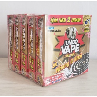 Lốc 5 hộp Nhang Muỗi Jumbo Vape Ít Khói Cao Cấp