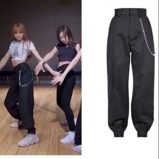 [ORDER] Quần Jogger kèm chain giống Lisa × Rose Blackpink Hyuna ulzzang