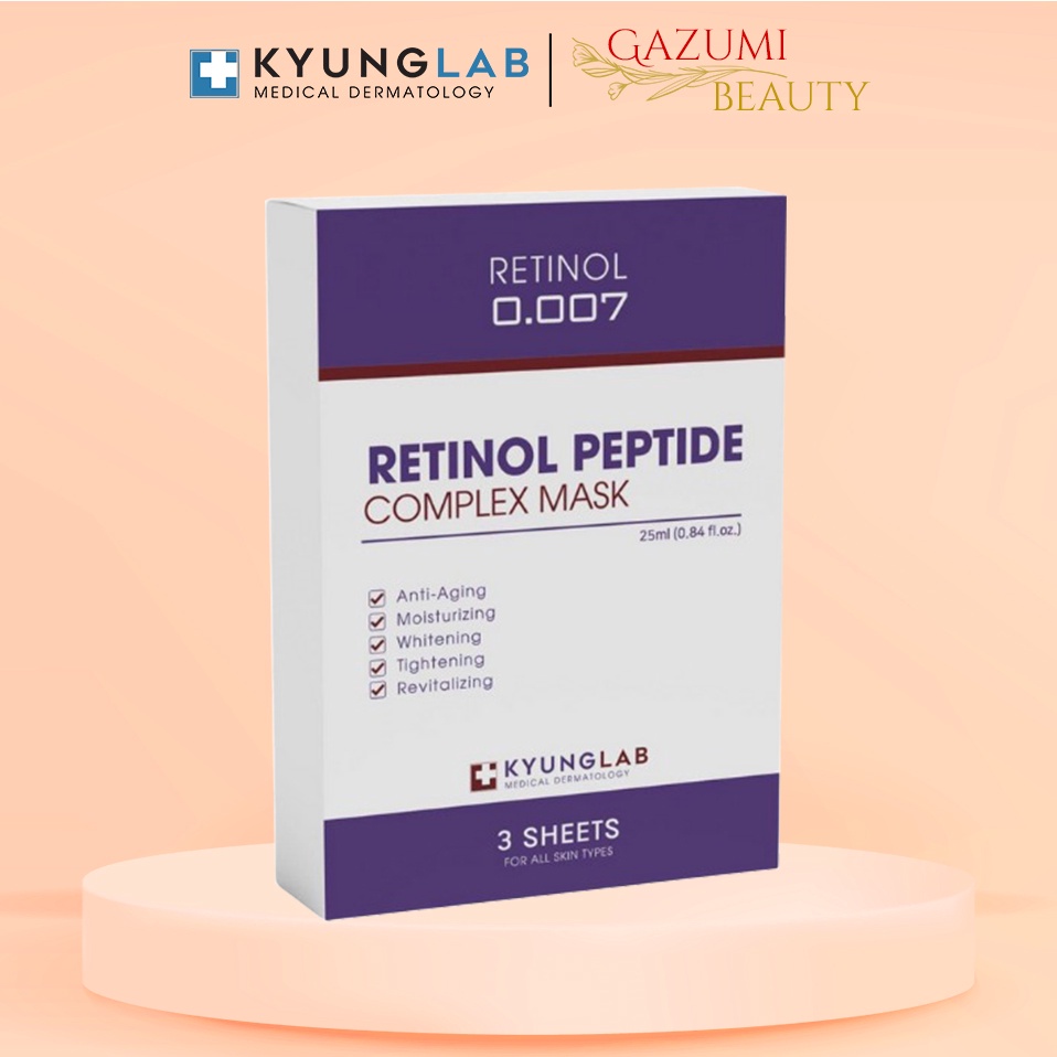 Combo Mặt Nạ Retinol Kyung Lab Phục Hồi, Dưỡng Sáng, Se Khít Lỗ Chân Lông, Retinol Peptide Complex - Gazumi Beauty